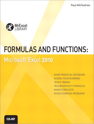 Front cover of the book Formulas and Functions: Microsoft Excel 2010
