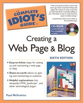 Front cover of the book The Complete Idiot's Guide to Creating a Web Page & Blog