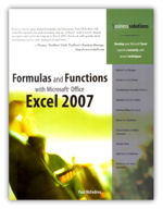 Front cover of the book Formulas and Functions with Microsoft Excel 2007