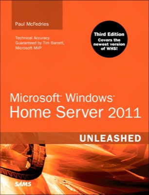 Front cover of the book Microsoft Windows Home Server 2011 Unleashed.
