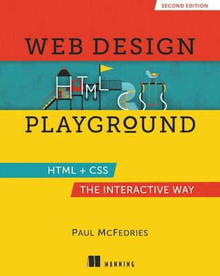 Front cover of the book Web Design Playground, Second Edition.